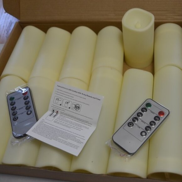 CANDLE SET  12 Pc  Waterproof  Two remotes - Picture 5 of 5